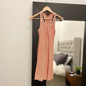 Jcrew Red Striped Cotton Dress